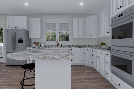 Interior - Kitchen 1 for Cottage House Plan #1060-64 - 2 bed, 2 bath