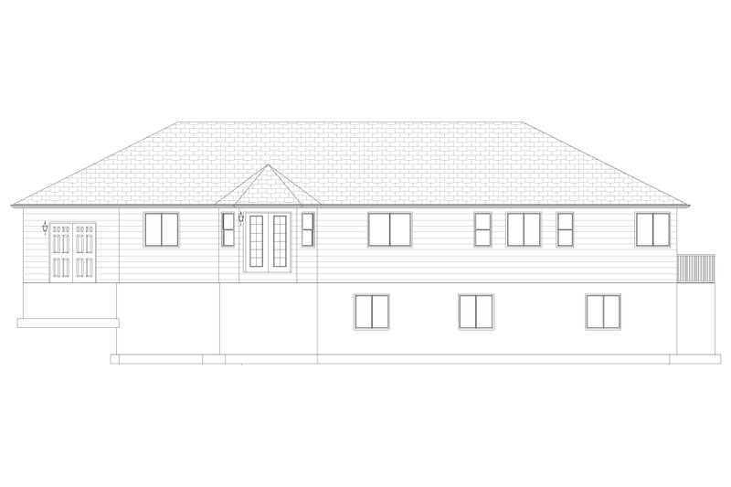 Architectural House Design - Exterior - Rear Elevation 1 for Traditional House Plan #1060-63 - 3 bed, 2.5 bath
