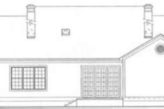 Exterior - Rear Elevation for Southern House Plan #406-244 - 3 bed, 2.5 bath