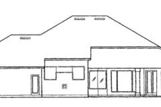 Exterior - Rear Elevation for Mediterranean House Plan #417-210 - 3 bed, 2.5 bath