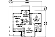 Country Style House Plan - 1 Beds 1 Baths 941 Sq/Ft Plan #25-4745 