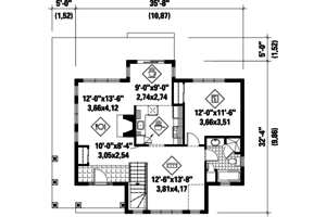 Floor Plan - Main Floor for Country House Plan #25-4745 - 1 bed, 1 bath