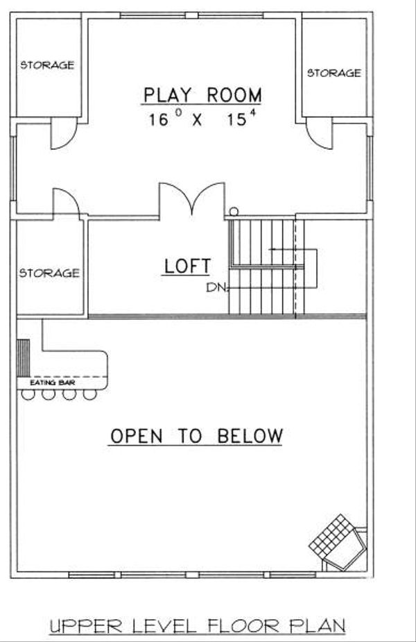 Home Plan - Bungalow Floor Plan - Upper Floor Plan #117-571