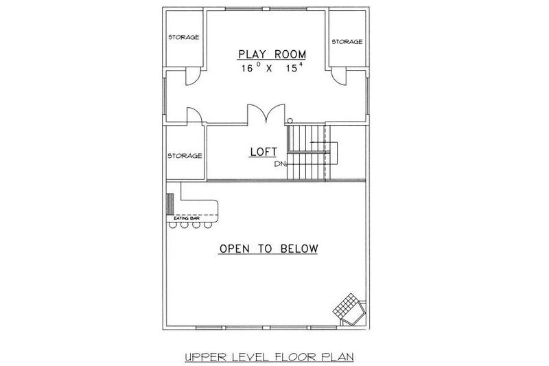 Dream House Plan - Floor Plan - Upper Floor for Bungalow House Plan #117-571 - 3 bed, 2.5 bath