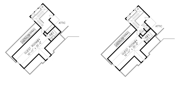 Craftsman Floor Plan - Upper Floor Plan #54-511