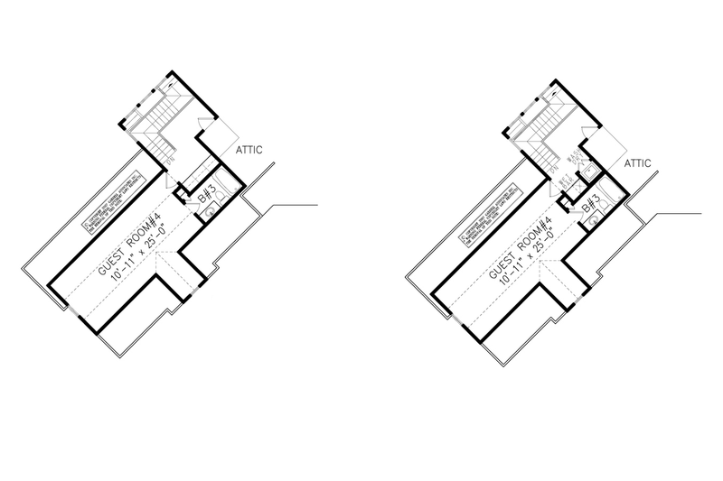 Architectural House Design - Floor Plan - Upper Floor for Craftsman House Plan #54-511 - 3 bed, 2.5 bath