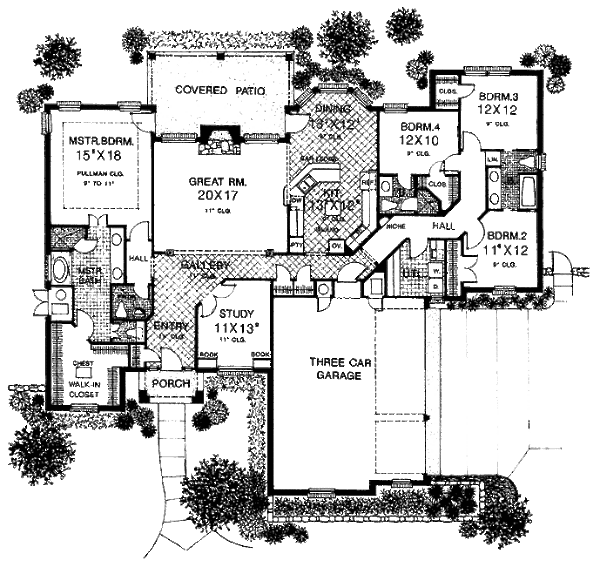Dream House Plan - European Floor Plan - Main Floor Plan #310-851