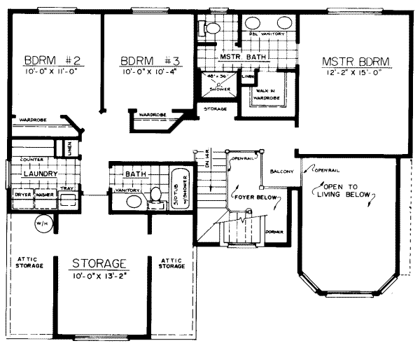 Floor Plan - Upper Floor Plan #303-111