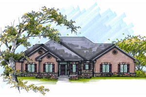 Traditional Exterior - Front Elevation Plan #70-979