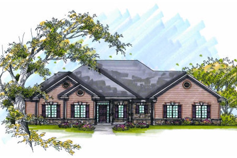 Dream House Plan - Traditional Exterior - Front Elevation Plan #70-979