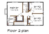 Modern Style House Plan - 3 Beds 2.5 Baths 1450 Sq/Ft Plan #79-296 