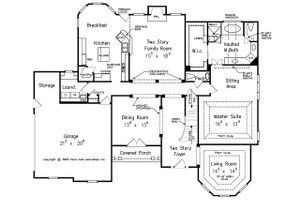 Floor Plan - Main Floor for Traditional House Plan #927-29 - 4 bed, 3.5 bath