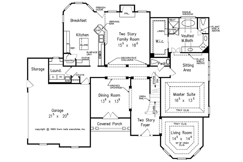 Dream House Plan - Floor Plan - Main Floor for Traditional House Plan #927-29 - 4 bed, 3.5 bath