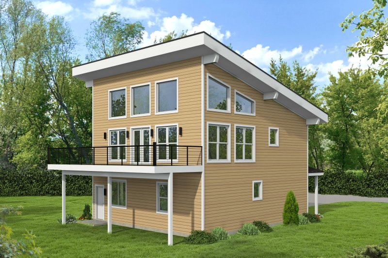 House Blueprint - Contemporary Exterior - Front Elevation Plan #932-1341