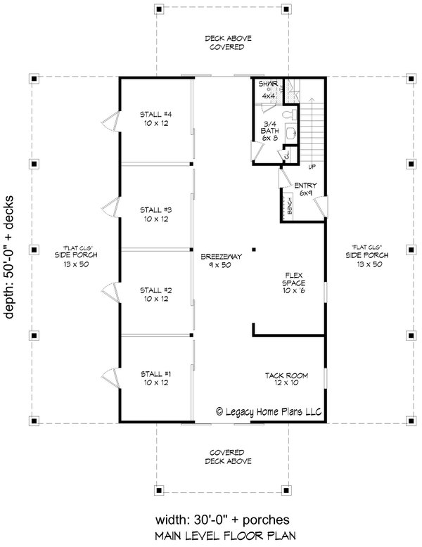 Country Floor Plan - Main Floor Plan #932-766