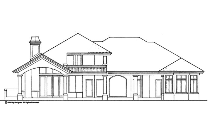 Home Plan - Exterior - Rear Elevation 1 for Mediterranean House Plan #930-189 - 3 bed, 4.5 bath
