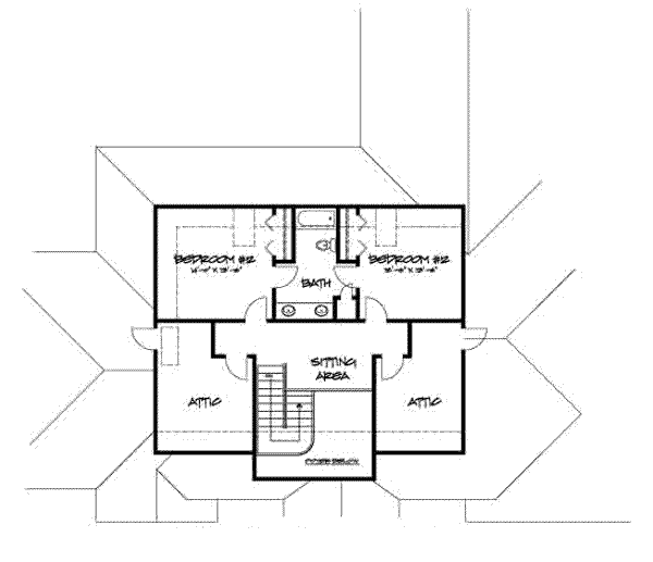 Mediterranean Floor Plan - Upper Floor Plan #127-101