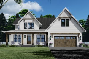 Exterior - Front Elevation 4 for Farmhouse House Plan #51-1207 - 5 bed, 3.5 bath