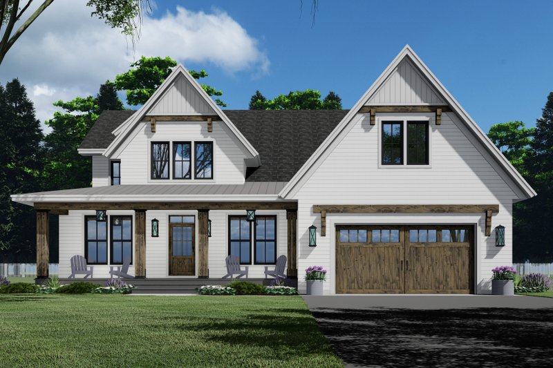 Farmhouse Style House Plan - 5 Beds 3.5 Baths 3510 Sq/Ft Plan #51-1207 ...