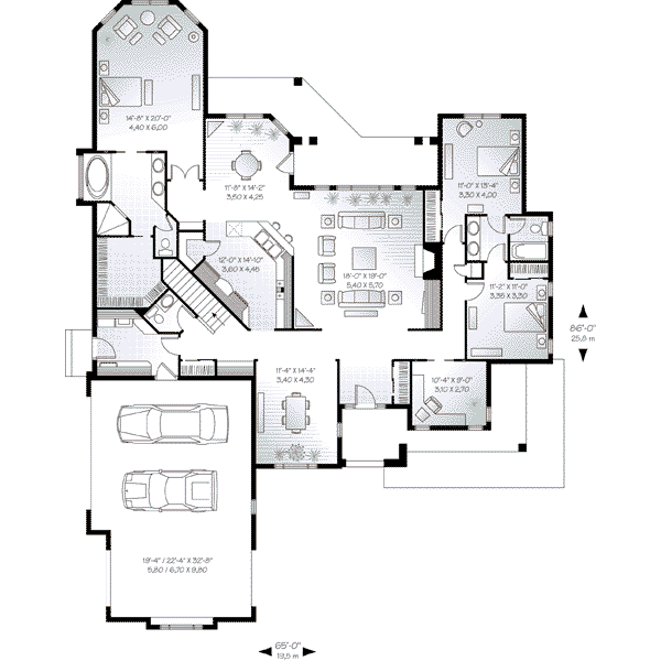 House Plan Design - Mediterranean Floor Plan - Main Floor Plan #23-559