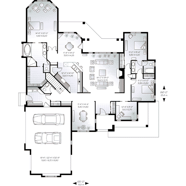 Home Plan - Mediterranean Floor Plan - Main Floor Plan #23-559