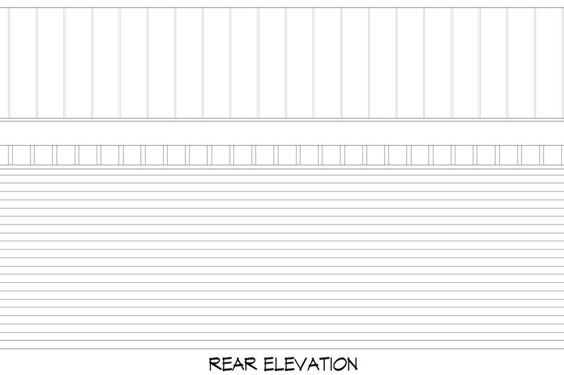 Home Plan - Exterior - Rear Elevation for Contemporary House Plan #932-1105, 0 bath