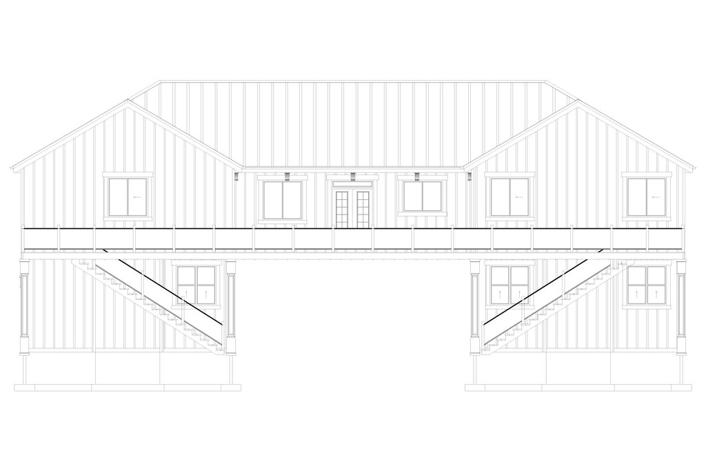 Exterior - Front Elevation 5 for Barndominium House Plan #1060-424 - 3 bed, 2.5 bath