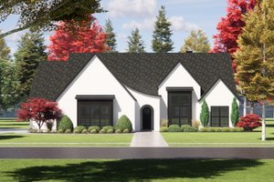 European Exterior - Front Elevation Plan #1096-62