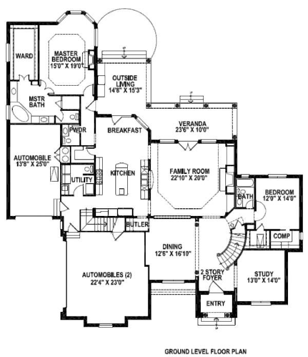 European Floor Plan - Main Floor Plan #141-224