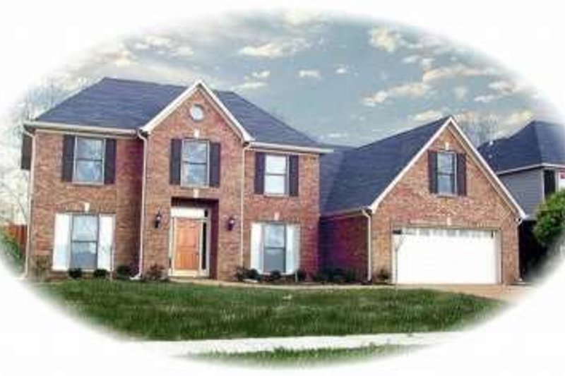 Exterior - Front Elevation 2 for European House Plan #81-844 - 4 bed, 3.5 bath