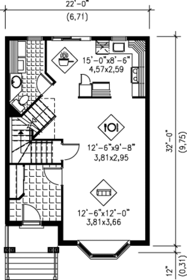 Traditional Floor Plan - Main Floor Plan #25-4244