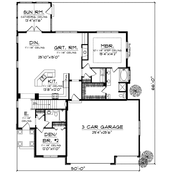 Traditional Floor Plan - Main Floor Plan #70-722