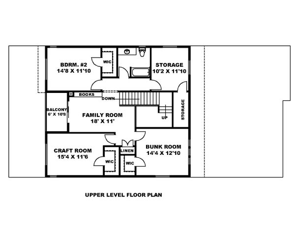 Dream House Plan - Craftsman Floor Plan - Upper Floor Plan #117-899