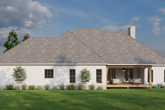 Exterior - Rear Elevation 1 for Craftsman House Plan #923-324 - 3 bed, 3.5 bath
