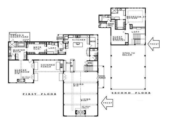 Architectural House Design - Farmhouse Floor Plan - Main Floor Plan #935-17