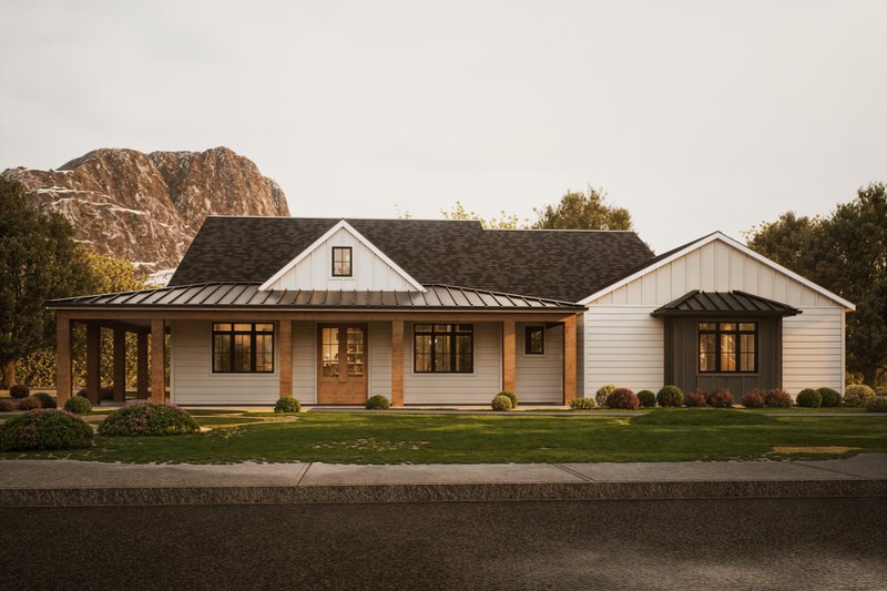 Dream House Plan - Farmhouse Exterior - Front Elevation Plan #1112-15