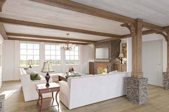 Interior - Family Room 1 for Craftsman House Plan #54-449 - 4 bed, 3.5 bath