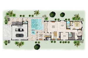 Floor Plan - Main Floor for Beach House Plan #548-44 - 3 bed, 3.5 bath