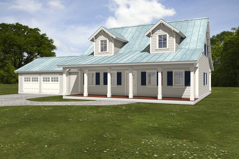House Blueprint - Farmhouse Exterior - Front Elevation Plan #497-8