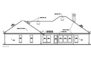 Exterior - Rear Elevation for Southern House Plan #15-247 - 3 bed, 2 bath