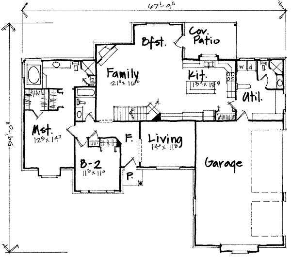 European Floor Plan - Main Floor Plan #308-203