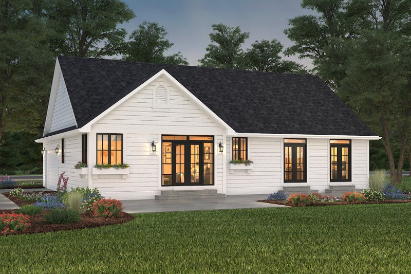 Home Plan - Exterior - Rear Elevation 2 for Ranch House Plan #427-5 - 3 bed, 2 bath