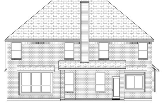 Exterior - Rear Elevation for Traditional House Plan #84-631 - 5 bed, 2.5 bath