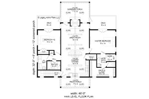 Floor Plan - Main Floor for Country House Plan #932-873 - 2 bed, 2 bath