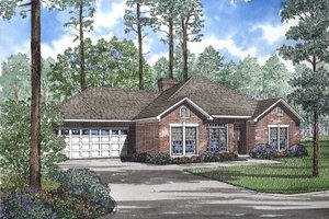 Traditional Exterior - Front Elevation Plan #17-1032