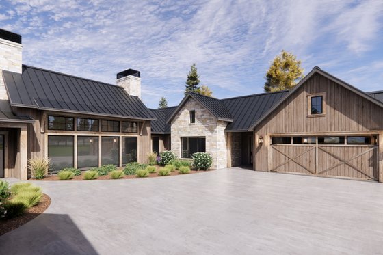 Exterior - Front Elevation 10 for Modern House Plan #1096-172 - 4 bed, 4.5 bath