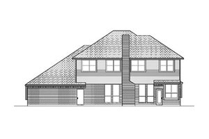Exterior - Rear Elevation for Country House Plan #84-420 - 4 bed, 3.5 bath