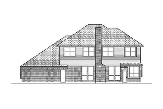 Exterior - Rear Elevation for Country House Plan #84-420 - 4 bed, 3.5 bath