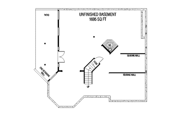 Floor Plan - Lower Floor for Victorian House Plan #60-610 - 3 bed, 3 bath