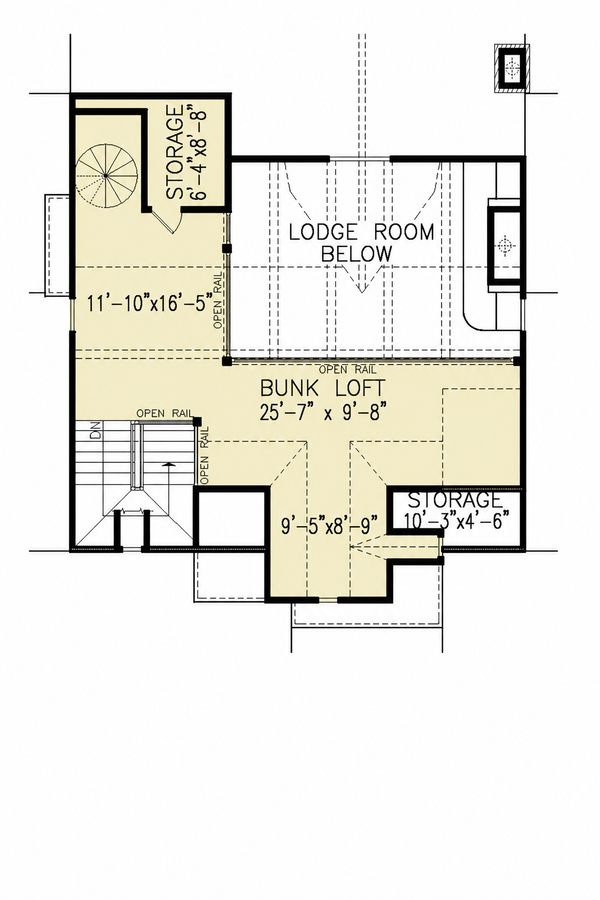 House Design - Floor Plan - Upper Floor for Craftsman House Plan #54-706 - 4 bed, 4.5 bath
